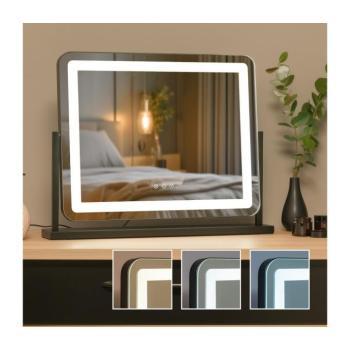 BRILAGI - LED fényerőszabályozható sminktükör CALIFORNIA LED/25W/230V 55x44 cm fekete FG-M6-WD101-5544-BLK kép