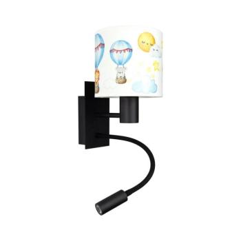 BRILAGI - LED Flex. lámpa BOBO 1xE27/25W/230V + LED/3W fekete/fehér/állatmintás BG1558+BG5583 kép