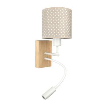 BRILAGI - LED Flex. lámpa BOBO WOOD 1xE27/25W/230V + LED/3W tölgy/fehér/bézs/pöttyös BG1565+BG5581 kép