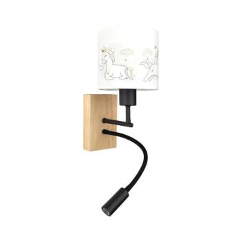BRILAGI - LED Flex. lámpa BOBO WOOD 1xE27/25W/230V + LED/3W tölgy/fekete/fehér/jedn. BG1564+BG5579 kép