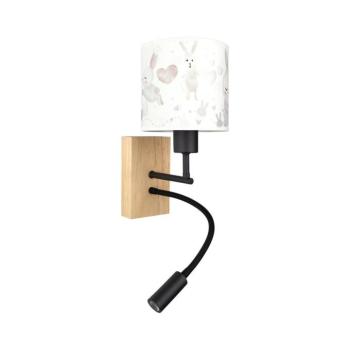 BRILAGI - LED Flex. lámpa BOBO WOOD 1xE27/25W/230V + LED/3W tölgy/fekete/fehér/királyi. BG1564+BG5584 kép