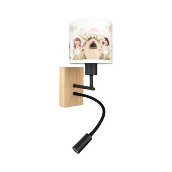 BRILAGI- LED Flex. lámpa BOBO WOOD 1xE27/25W/230V + LED/3W tölgy/fekete/fehér/rózsaszín/tündérek BG1564+BG5586 kép