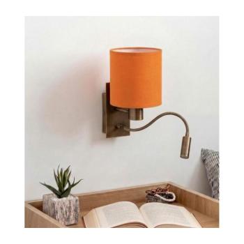 BRILAGI - LED flexibilis fali lámpa NUBILA 1xE27/25W/230V + LED/3W sárgaréz/narancssárga BG1557+BG2453 kép