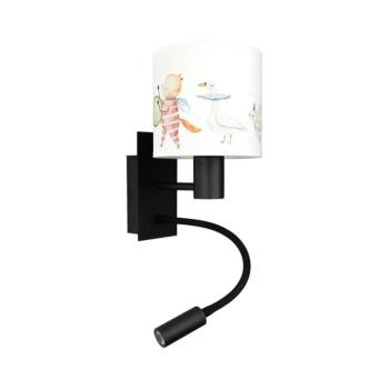 BRILAGI - LED flexibilis lámpa BOBO 1xE27/25W/230V + LED/3W fekete/fehér/állatmintás BG1558+BG5576 kép