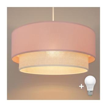 BRILAGI - LED függeszték kábelen BOHO BOBO 1xE27/60W/230V átm. 40 cm rózsaszín/krémszínű 8590828051169 kép