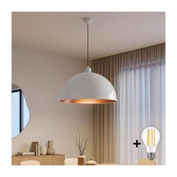 BRILAGI - LED függeszték kábelen METALO 1xE27/40W/230V Ø 60 cm fehér/rézszínű 118OPV1123 kép