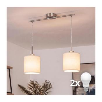 BRILAGI - LED függeszték kábelen NUBILA 2xE27/60W/230V krémszínű EG32519+2xBG1585 kép