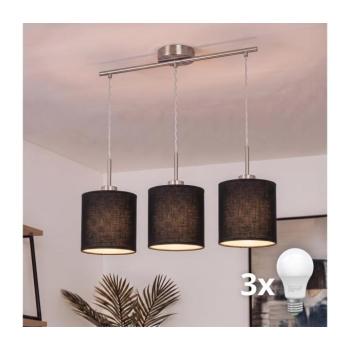 BRILAGI - LED függeszték kábelen NUBILA 3xE27/60W/230V fekete EG32521+3xBG1581 kép