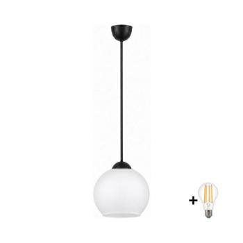 BRILAGI - LED függeszték kábelen RETRO GLASS 1xE27/60W/230V átm. 15 cm fekete/fehér NSTK7432+AI3165 kép