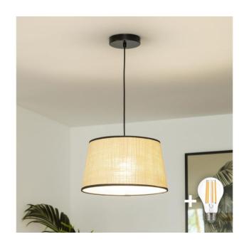 BRILAGI - LED függeszték zsinóron CERIA 1xE27/40W/230V átm. 35 cm bézs BG3987+EG781083