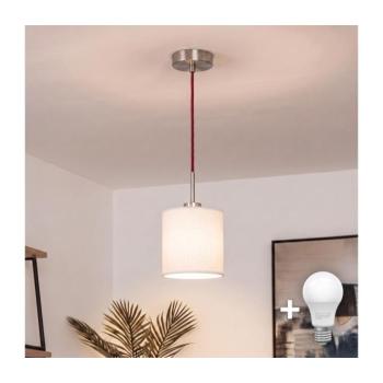 BRILAGI - LED függeszték zsinóron NUBILA 1xE27/60W/230V átm. 14 cm piros/fehér EG32516+BG1586 kép