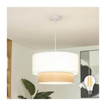 BRILAGI - LED függeszték zsinórral CERIA 1xE27/40W/230V átm. 50 cm fehér/bézs EG300171+EG781089 kép