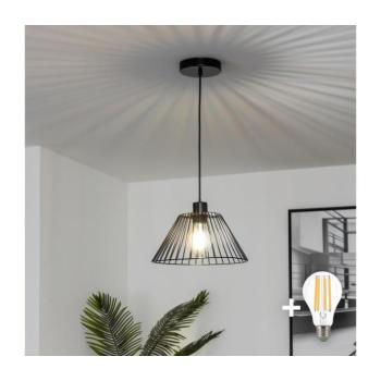 BRILAGI - LED függőlámpa kábellel CERIA WIRE 1x E27/40W/230V, átmérő 30 cm, fekete BG3987+EG300163 kép