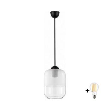 BRILAGI - LED függőlámpa zsinóron RETRO GLASS 1xE27/60W/230V átm. 14 cm fekete/fehér NSTK7778+AI3165 kép