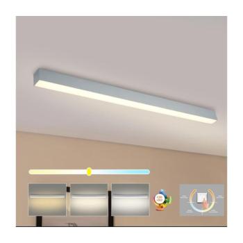 BRILAGI - LED fürdőszobai mennyezeti lámpa SLEEKLINE LED/40W/230V ezüstszínű IP44 BRI475 kép