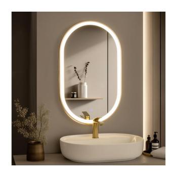 BRILAGI-LED Fürdőszobai tükör ERBA LED/25W/230V 50x80 cm arany IP44 CRI 90 fényerőszabályozható + CCT FG-MIR-0009-8050 kép