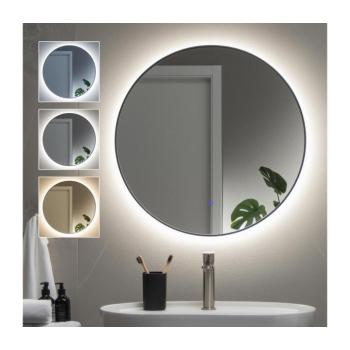 BRILAGI - LED fürdőszobai tükör VENA BLACK LED/19W/230V 60 cm IP44 CRI 90 dimmelhető + CCT FG-CY24-A01-6060-BLK kép