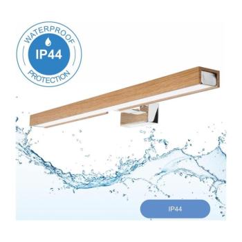 BRILAGI-LED fürdőszobai tükörmegvilágítás WOODY MIRROR LED/12W/230V IP44 tölgy/króm 8590828607557 kép