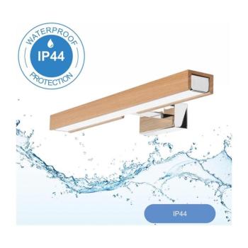 BRILAGI-LED fürdőszobai tükörmegvilágítás WOODY MIRROR LED/8W/230V IP44 tölgy/króm 8590828607526 kép