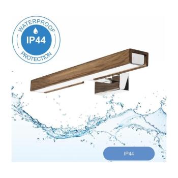 BRILAGI-LED Fürdőszobai tükörmegvilágítás WOODY MIRROR LED/8W/230V IP44 tölgy/króm 8590828607540 kép