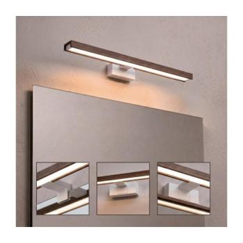 BRILAGI-LED fürdőszobai tükörvilágítás 3 az 1-ben WOODY MIRROR LED/12W/230V 60 cm IP44 fehér/tölgy 8590828039280 kép