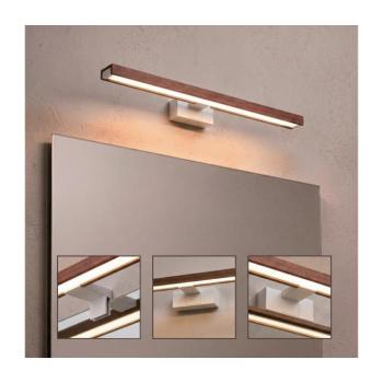 BRILAGI -LED Fürdőszobai tükörvilágítás 3 az 1-ben WOODY MIRROR LED/12W/230V IP44 fehér/tölgy/cseresznye 8590828018247 kép