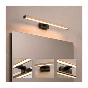 BRILAGI - LED fürdőszobai tükörvilágítás 3 az 1-ben WOODY MIRROR LED/12W/230V IP44 fekete/tölgy 8590828018223 kép