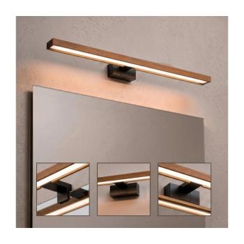 BRILAGI-LED Fürdőszobai tükörvilágítás 3 az 1-ben WOODY MIRROR LED/15W/230V 80 cm IP44 fekete/tölgy 8590828039303 kép