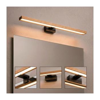 BRILAGI - LED fürdőszobai tükörvilágítás 3 az 1-ben WOODY MIRROR LED/15W/230V IP44 fekete/tölgy 8590828018285 kép