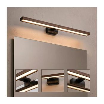BRILAGI -LED Fürdőszobai tükörvilágítás 3 az 1-ben WOODY MIRROR LED/15W/230V IP44 fekete/tölgy dió 8590828018292 kép