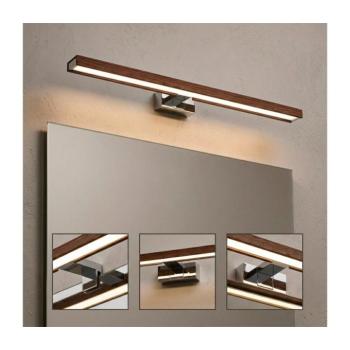 BRILAGI-LED Fürdőszobai tükörvilágítás 3 az 1-ben WOODY MIRROR LED/15W/230V IP44 króm/tölgy cseresznye 8590828018261 kép
