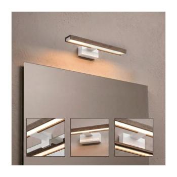 BRILAGI-LED Fürdőszobai tükörvilágítás 3 az 1-ben WOODY MIRROR LED/8W/230V 40 cm IP44 fehér/tölgy 8590828039259 kép