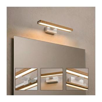BRILAGI - LED fürdőszobai tükörvilágítás 3 az 1-ben WOODY MIRROR LED/8W/230V IP44 fehér/tölgy 8590828018193 kép