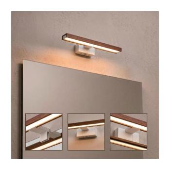 BRILAGI - LED fürdőszobai tükörvilágítás 3 az 1-ben WOODY MIRROR LED/8W/230V IP44 fehér/tölgy cseresznye 8590828018186 kép