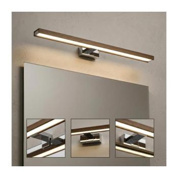 BRILAGI-LED Fürdőszobai tükörvilágítás WOODY MIRROR 3v1 LED/15W/230V IP44 króm/tölgy/dió 8590828018278 kép