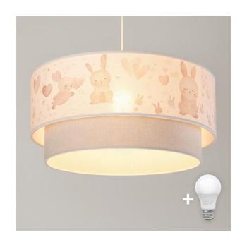 BRILAGI - LED gyerek csillár kábelre függesztett BOBO 1xE27/60W/230V átm. 40 cm krémszín/szürke/királykék 8590828051206