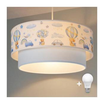 BRILAGI-LED Gyerek csillár zsinóron BOBO 1xE27/60W/230V átm.40 cm krém./kék/maci. 8590828051220 kép
