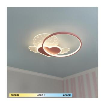 BRILAGI - LED gyerekszobai mennyezeti lámpa LOVE LED/48W/230V 3000/4500/6000K rózsaszín BR1909-1 kép