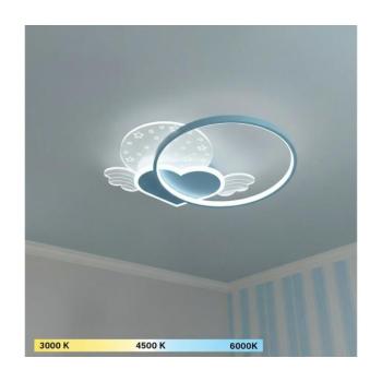 BRILAGI - LED gyermek mennyezeti lámpa LOVE LED/48W/230V 3000/4500/6000K kék BR1909-2 kép