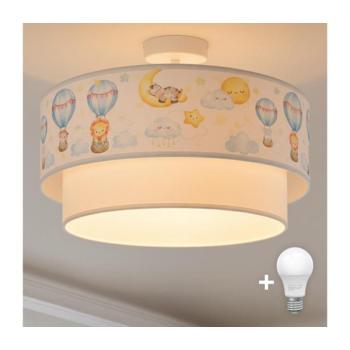 BRILAGI-LED Gyermekszoba felületre szerelhető mennyezeti lámpa BOBO 1xE27/60W/230V átm. 40 cm fehér/bézs/állatmintás 8590828051190 kép