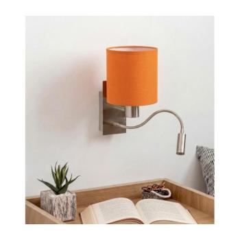 BRILAGI - LED hajlítható fali lámpa NUBILA 1xE27/25W/230V+LED/3W króm/narancssárga BG1556+BG2453 kép