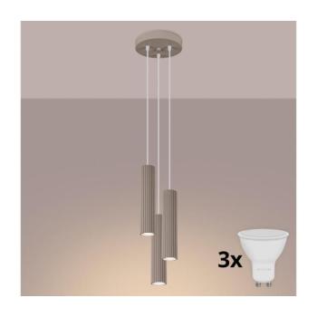 BRILAGI - LED kábelcsillár CRESTO 3xGU10/10W/230V taupe BR.1775 kép