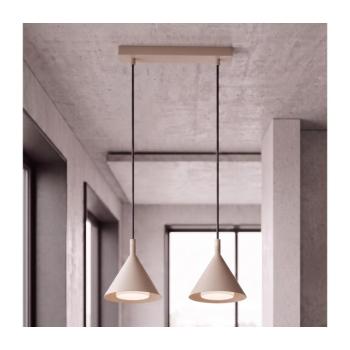 BRILAGI - LED Kábellel függesztett csillár CONE DOUBLE 2xGX53/15W/230V bézs WO-E14-G09-BEI-OEM kép