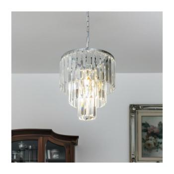 BRILAGI - LED Kristály csillár láncon MOZART 4xE14/40W/230V fényezett króm BG-17106/3+1-CHR kép