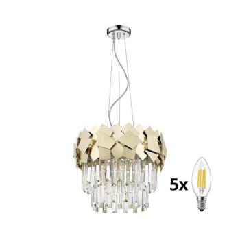 BRILAGI - LED Kristály csillár zsinóron MIRAGE 5xE14/40W/230V BG-P0506-05A-F4E3 kép