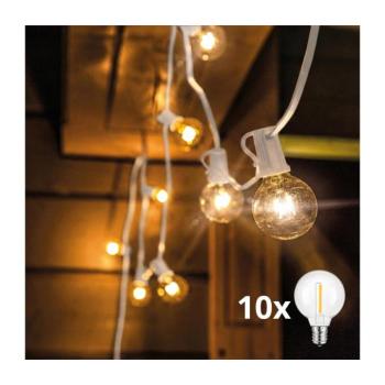 BRILAGI - LED Kültéri dekorációs fényfüzér GIRLANDA 10xE12 8m fehér IP44 meleg fehér WO794-1-W-OEM3 kép