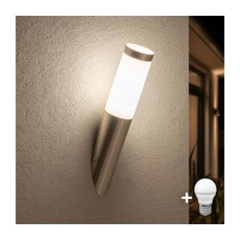 BRILAGI - LED kültéri fali lámpa ELIA 1xE27/7W/230V 4000K IP44 króm BG5743+BG0216 kép