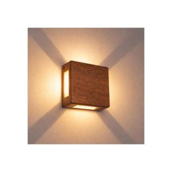 BRILAGI - LED kültéri fali lámpa QUADRAY LED/6W/230V fa hatású dekor IP54 BRI649 kép