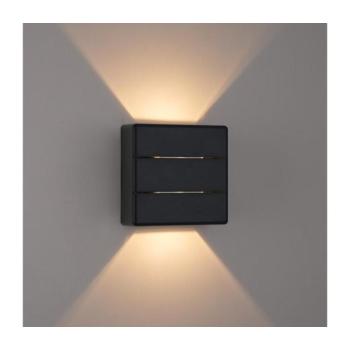 BRILAGI - LED kültéri fali lámpatest DOUBLERAY LINE LED/6W/230V fekete IP54 BRI655 kép