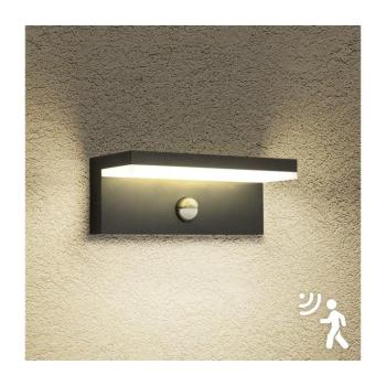 BRILAGI-LED kültéri fali lámpatest érzékelővel TESSI LED/10W/230V fekete IP54 BRI367 kép